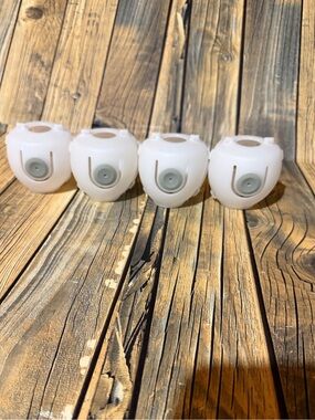 Child Proof Door Knob Covers 4 Pack White Baby Safety Toddler Proof Snap Design